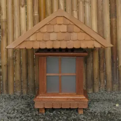 Binkarai Gartenlaterne, angepasstes Dach (breiter und weniger hoch), Höhe 60 Cm 